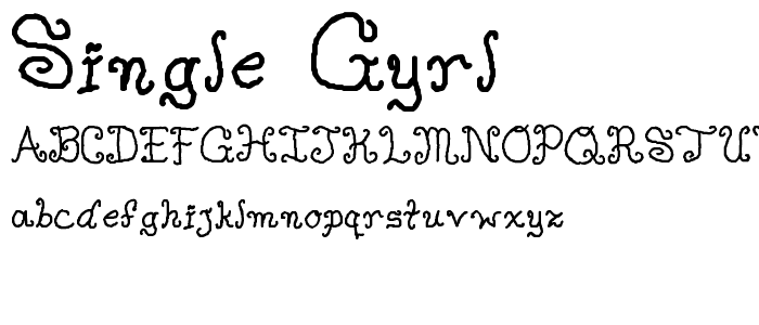 Single Gyrl font